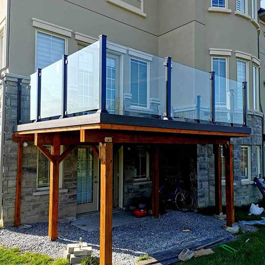 Semi-Aluminum-Glass-Railings Installed in Ottawa