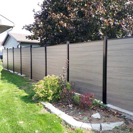 Wood-Grain-Vinyl-Fences Installed in Ottawa